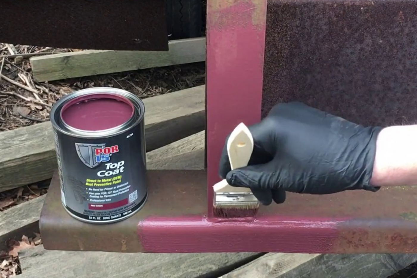  POR-15 Rust Preventive Paint, Stop Rust and Corrosion  Permanently, Anti-rust, Non-porous Protective Barrier, 32 Fluid Ounces,  Gloss Black : Automotive